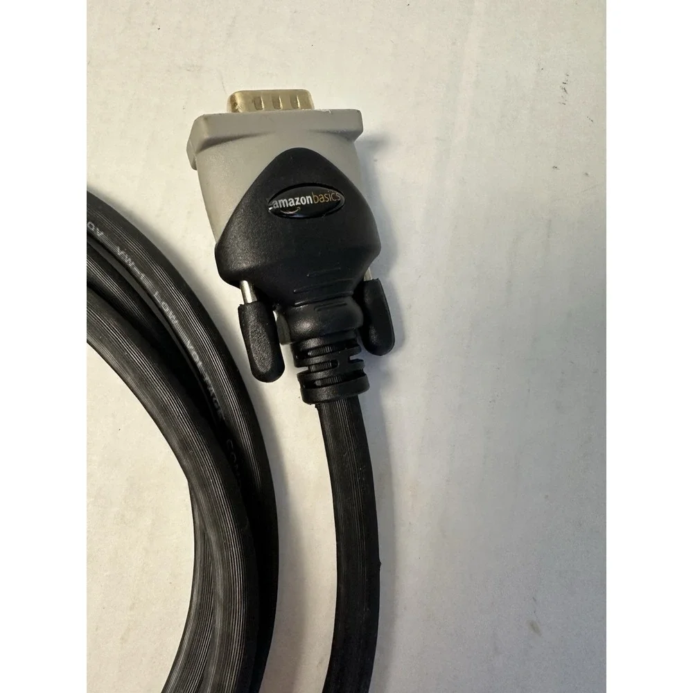 AmazonBasics VGA to VGA Monitor Cable Gold Plated SVGA HD15 Male Cord Black